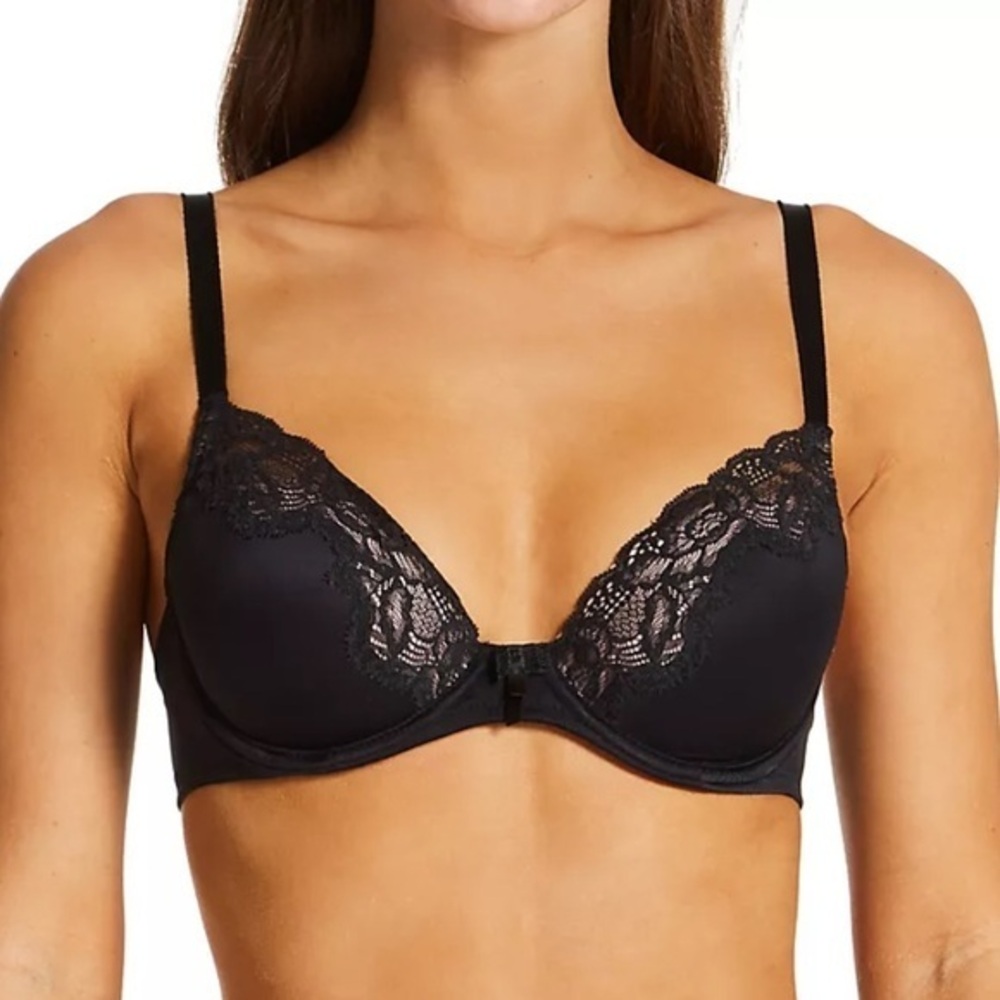 🇪🇸 🥑Wacoal b.tempt'd 34B Always Composed T-Shirt Bra Black lace